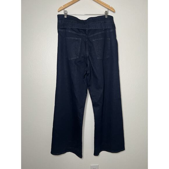 NWT Boden High Rise Tie Waist Jeans Women's Size 33x32 Wide Leg 70's Inspired - Picture 5 of 7